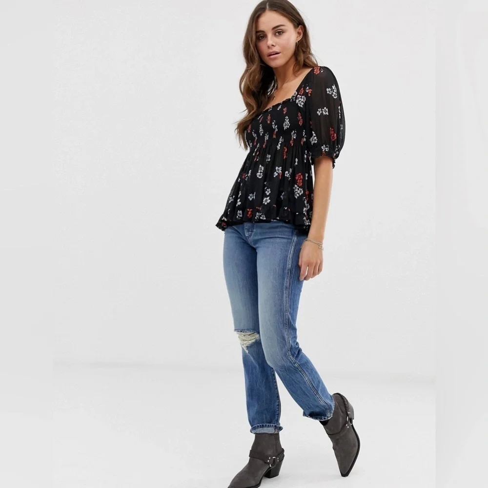 Like New Free People Delta Dawn Blouse XS
